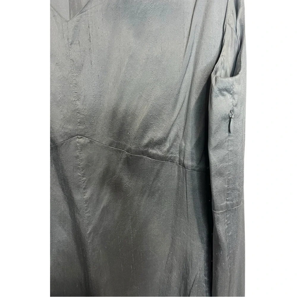 Eileen Fisher Textured Silk Dress and Jacket - Picture 9 of 12